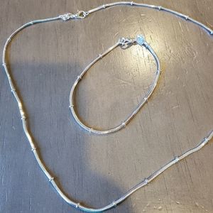 Sterling Silver 925 Necklace and Bracelet combo